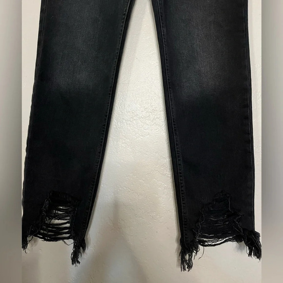Free People Maggie Distressed Jeans black Sz 25 - Picture 7 of 13